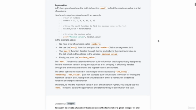 Python PCEP Certification Assessment Test 2025 – Screenshot 2