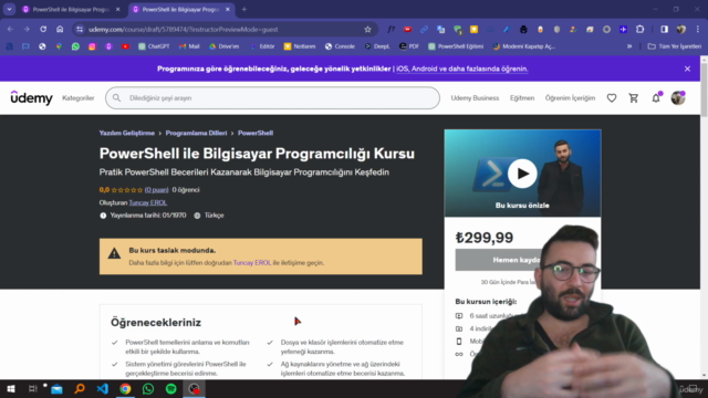 PowerShell ile Bilgisayar Programcılığı Kursu – Screenshot 1