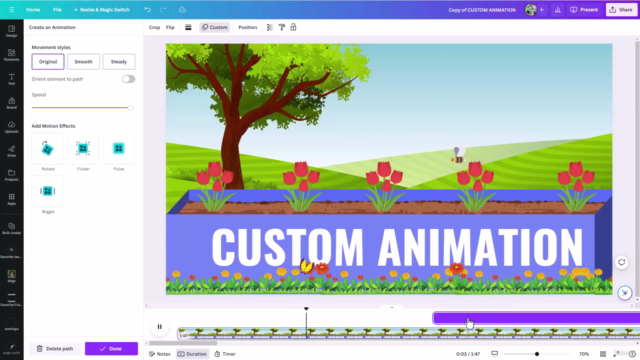 Mastering Special FX and Animation in Canva – Screenshot 1