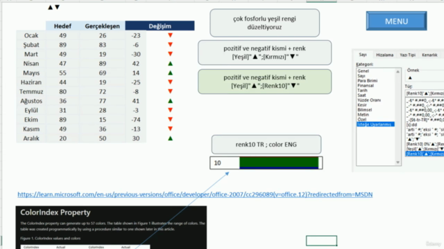 Excel : Özel Biçimlendirme Giriş Eğitimi – Screenshot 3