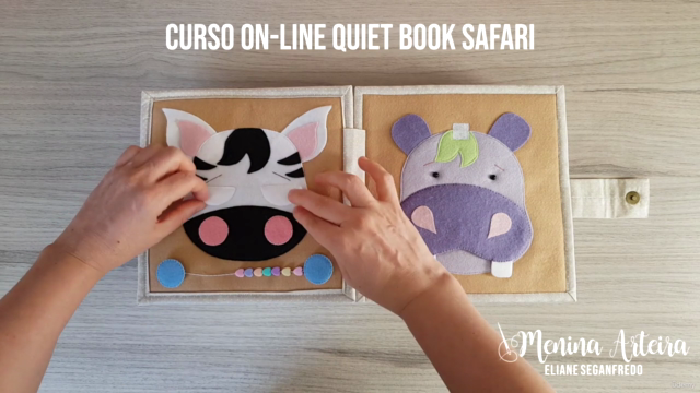 Curso Quiet Book Safari de Feltro - Brinquedo Educativo – Screenshot 1