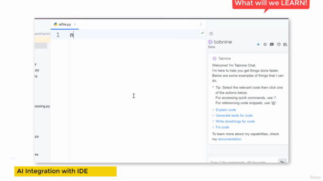 Mastering Tabnine AI for Efficient Code Development – Screenshot 1