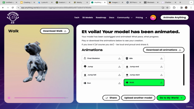 Creating 3D Animations, Game Asset, & Avatar Chatbot with AI – Screenshot 2