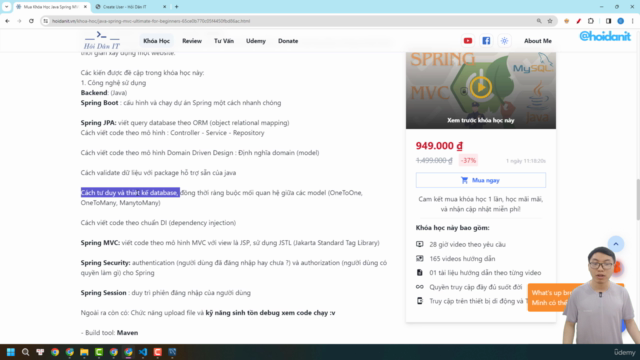 Java Spring MVC - Xây Dựng FullStack Website với Spring Boot – Screenshot 3