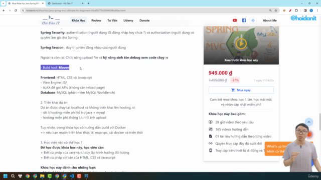 Java Spring MVC - Xây Dựng FullStack Website với Spring Boot – Screenshot 4