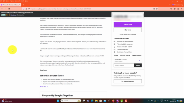 Personality Disorders Pathology Certificate – Screenshot 4
