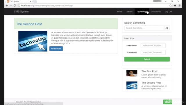 Complete PHP Course With Bootstrap3 CMS System & Admin Panel – Screenshot 2