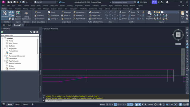 تصميم اليوتيرن على سيفل ثرى دى U-Tern Design By Civil 3D – Screenshot 4
