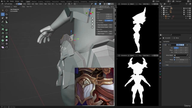 Stylized Knight for Cinematics in Blender – Screenshot 1
