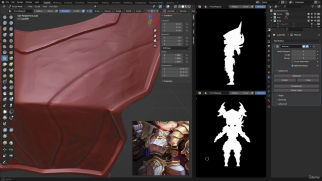 Stylized Knight for Cinematics in Blender – Screenshot 2
