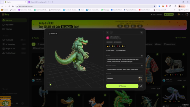 Meshy AI: 3D e Intelligenza Artificiale per Tutti. – Screenshot 4