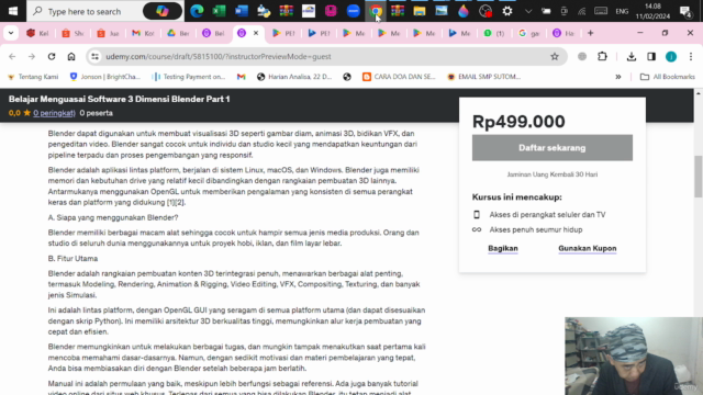 Belajar Menguasai Software 3 Dimensi Blender Part 1 – Screenshot 1