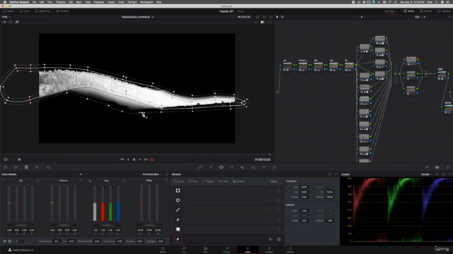 Davinci Resolve: Цветокоррекция рекламного ролика Toyota - Screenshot_02