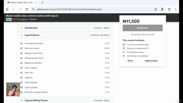 Learn mobile video content creation with Capcut – Screenshot 1
