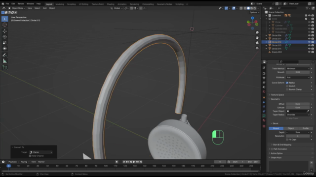 Blender: Creating elegant and realistic headphone – Screenshot 3