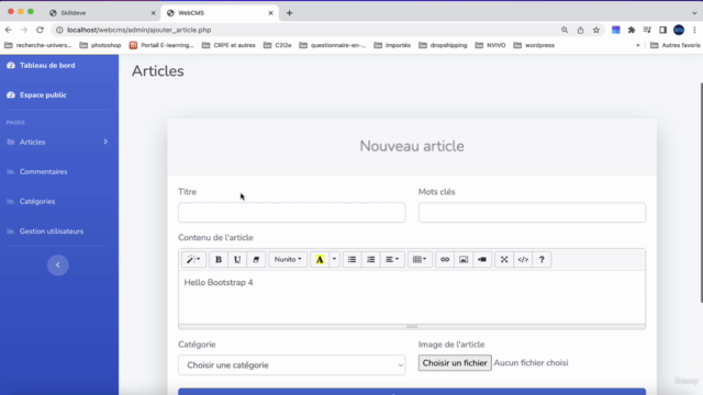 PHP et MySQL: devenir développeur PHP et créer un PROJET CMS – Screenshot 1