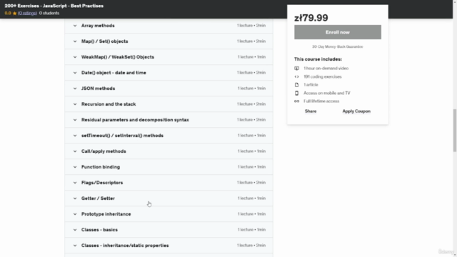 200+ Exercises - JavaScript - Best Practices – Screenshot 2