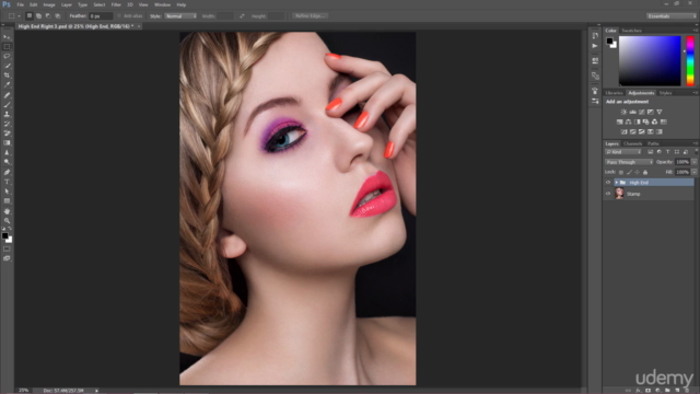Master Advanced High End Beauty Retouching in Photoshop – Screenshot 1