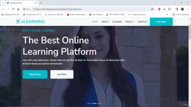 Bootstrap 5 İle Front End Responsive Web Tasarım Kursu – Screenshot 1