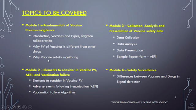 Vaccine Pharmacovigilance Certificate Course – Screenshot 3