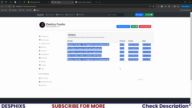 Build a Learning Management System with Django and React – Screenshot 4
