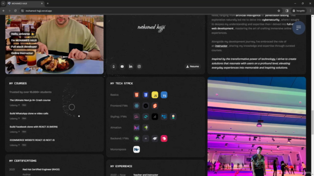 Build modern portfolio with react js and next js 14 (2024) – Screenshot 3