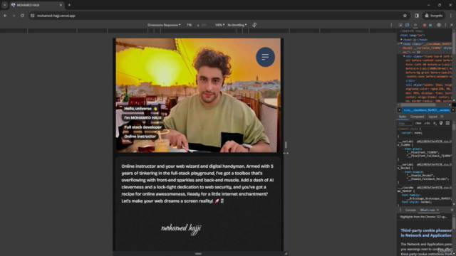 Build modern portfolio with react js and next js 14 (2024) – Screenshot 4
