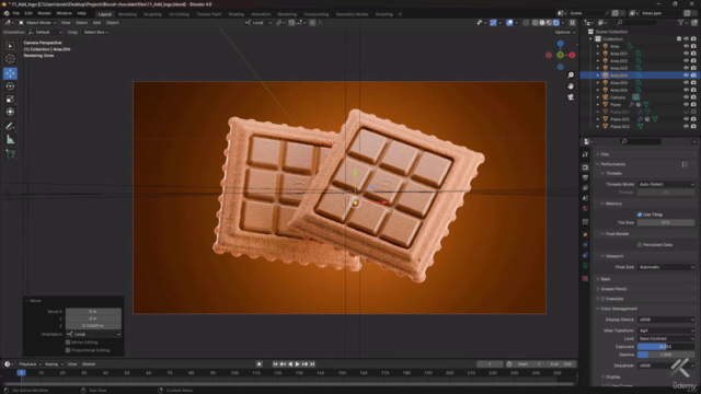 Blender 3d Product visualization masterclass : 3d biscuit – Screenshot 4