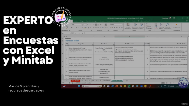 Experto en encuestas con Excel, Minitab y Power Point – Screenshot 3