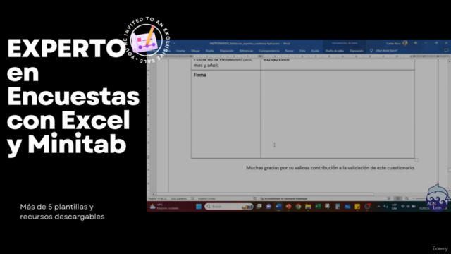 Experto en encuestas con Excel, Minitab y Power Point – Screenshot 4
