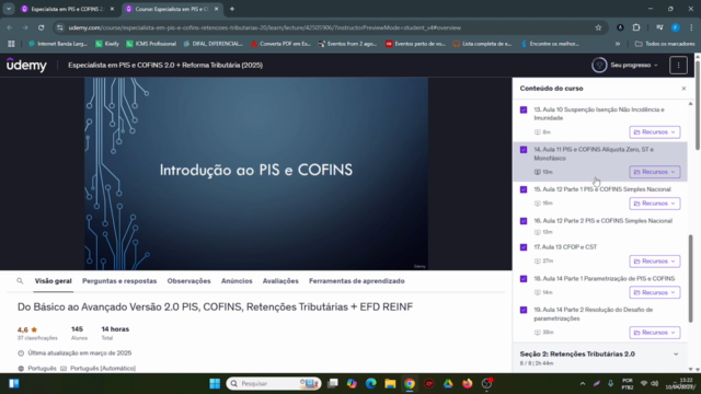 Especialista em PIS e COFINS 2.0 + Reforma Tributária (2025) – Screenshot 2