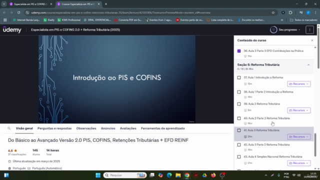Especialista em PIS e COFINS 2.0 + Reforma Tributária (2025) – Screenshot 4