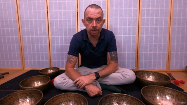 Tibetan Singing Bowls Group Sound Bath Training – Screenshot 3