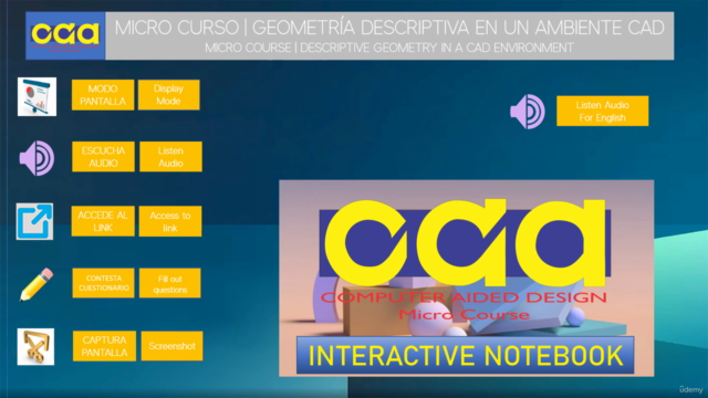 Geometría Descriptiva | Ambiente CAD (Computer Aided Design) – Screenshot 1