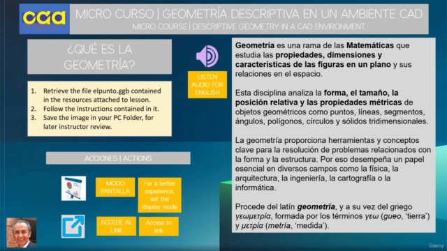 Geometría Descriptiva | Ambiente CAD (Computer Aided Design) – Screenshot 2