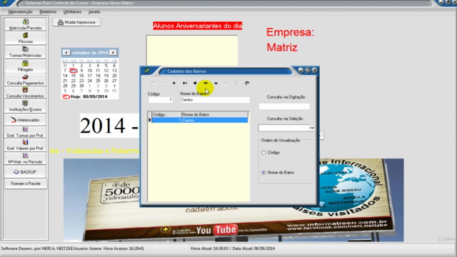 Delphi IV - Sistema completo para Gerenciamento de Cursos – Screenshot 1