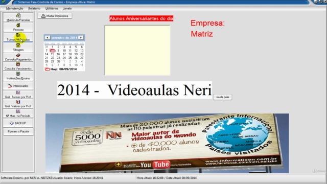 Delphi IV - Sistema completo para Gerenciamento de Cursos – Screenshot 2