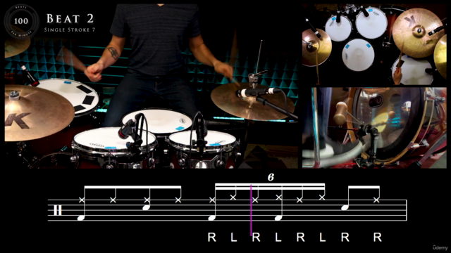 Single Stroke 7 | Beginner Rudiments | Drum Beats & Fills – Screenshot 4