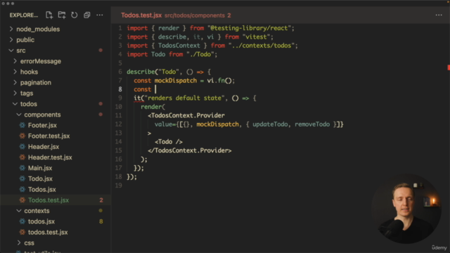 React Testing: Unit Testing React and E2E Testing – Screenshot 1