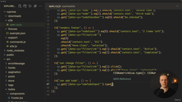 React Testing: Unit Testing React and E2E Testing – Screenshot 3
