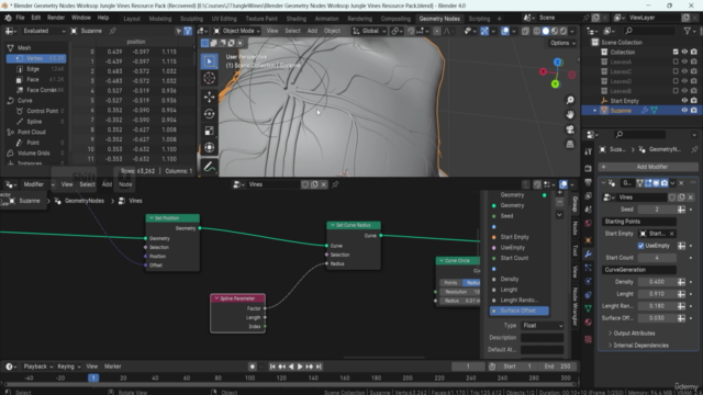 Blender 4 Geometry Nodes Workshop: Jungle Vines – Screenshot 3