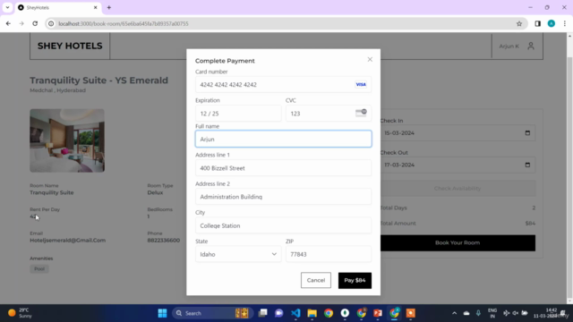 Next.js 14 Hotel Rooms Booking App 2024 – Screenshot 2