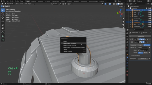 Creation of a realistic Robot on your first day in Blender. – Screenshot 2