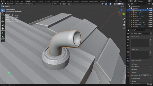 Creation of a realistic Robot on your first day in Blender. – Screenshot 4