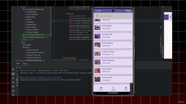 Android App Development : Build Modern Radio / Music Player – Screenshot 1