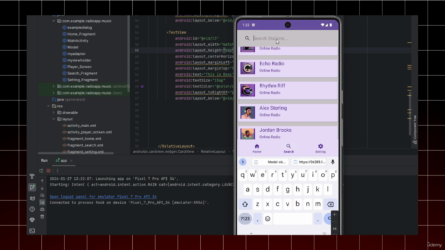 Android App Development : Build Modern Radio / Music Player – Screenshot 3