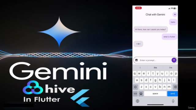 Flutter, Google Gemini Chat Bot with Hive local storage – Screenshot 1