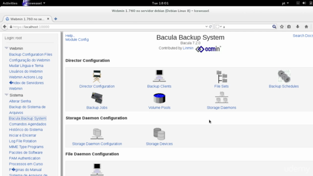 Bacula 2: Webmin GUI to Administration and Configuration - Screenshot_02