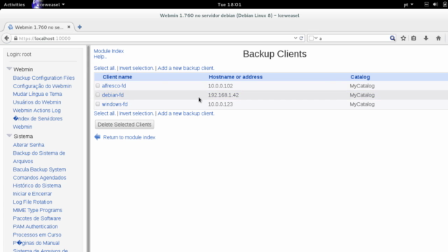 Bacula 2: Webmin GUI to Administration and Configuration - Screenshot_03