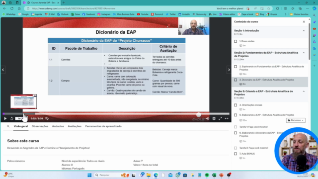 EAP - Estrutura Analítica de Projetos – Screenshot 3